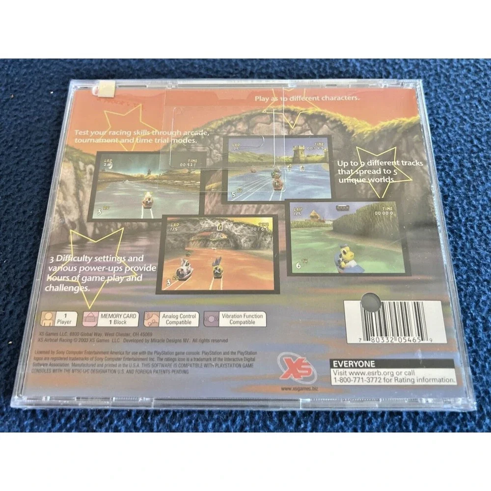 LQQK New PlayStation‎ 1 XS Airboat Racing Video Game Sony PS1 Factory Sealed!
